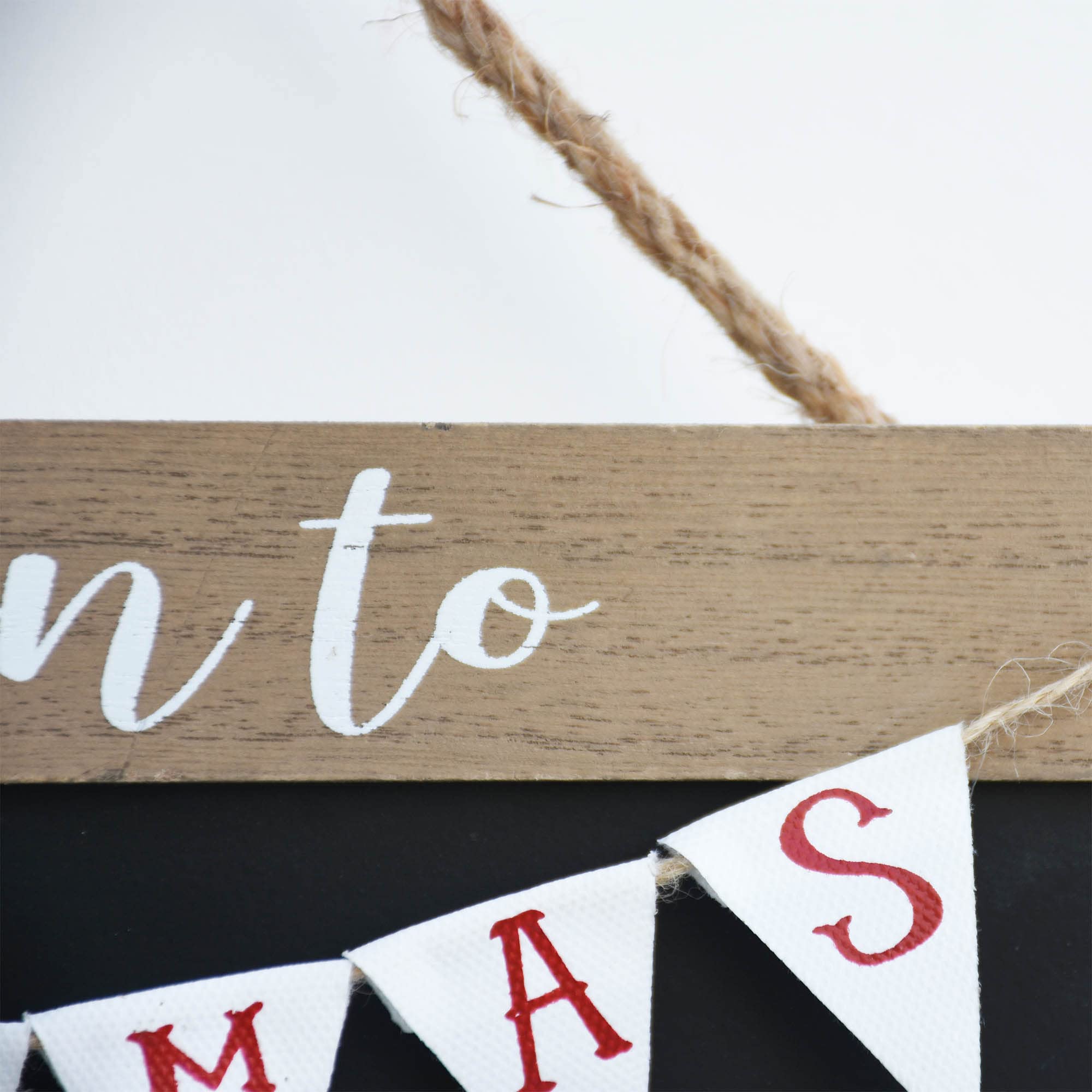 Paris Loft Christmas Countdown Sign, Countdown to Christmas Calendar, Hanging Magnetic Sign, Wood and Metal Farmhouse Decor, Adv